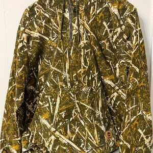 Timberland Men’s AOP Corduroy Camo Pullover Hoodie XS  Forest Camo